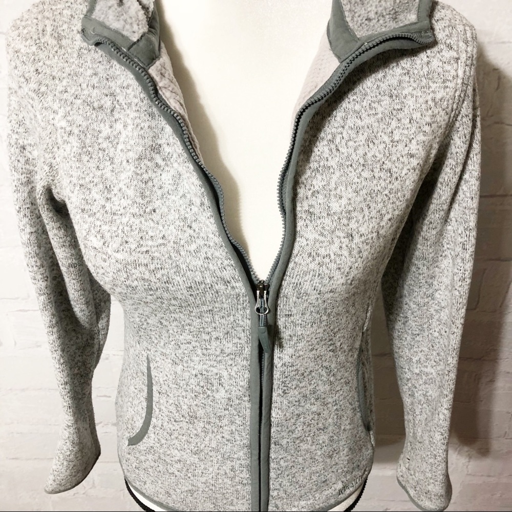 Marmot heathered grey zip hoodie. A50 - Picture 2 of 8